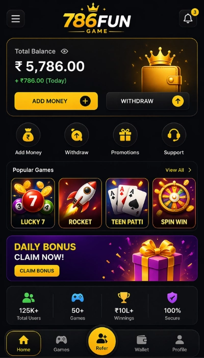 786Fun Game Dashboard image