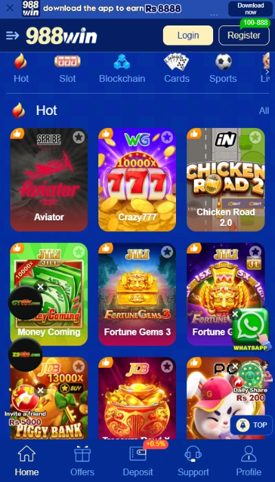 988Win Game Dashboard image