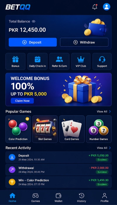 BetQQ Game Dashboard image