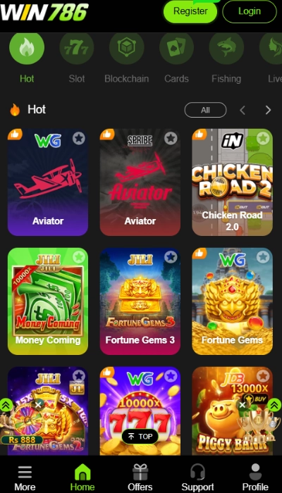 Win786 Game Dashboard image