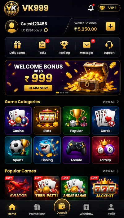 VK999 Game Dashboard Image