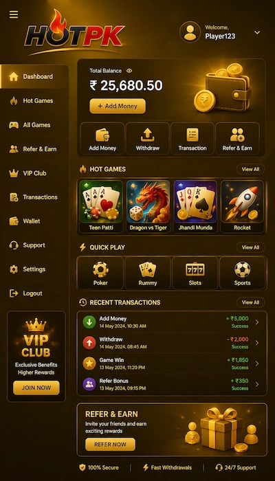 HotPk Game Dashboard image