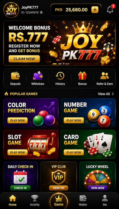 JOYPK777 Game Dashboard image
