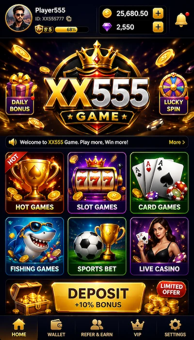 XX555 Game Dasboard image