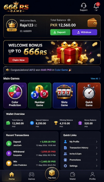 666RS Game Dasboard image
