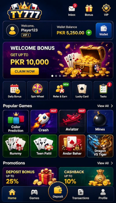 TY777 Game Dashboard image